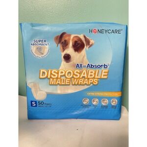 Honey Care All-Absorb Super Absorbent‎ Disposable Male Wraps - Small, 50 Count